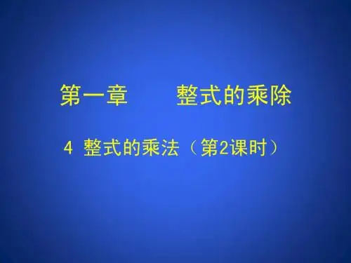 《整式的乘法(2)参考课件2