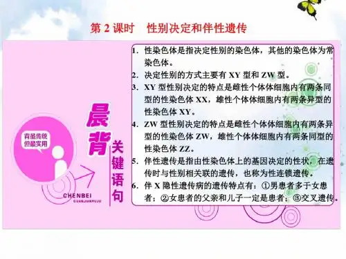 高中生物苏教版必修2课件：第三章 第二节 第2课时 性别决定和伴性遗传