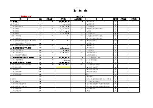 合并报表模板new