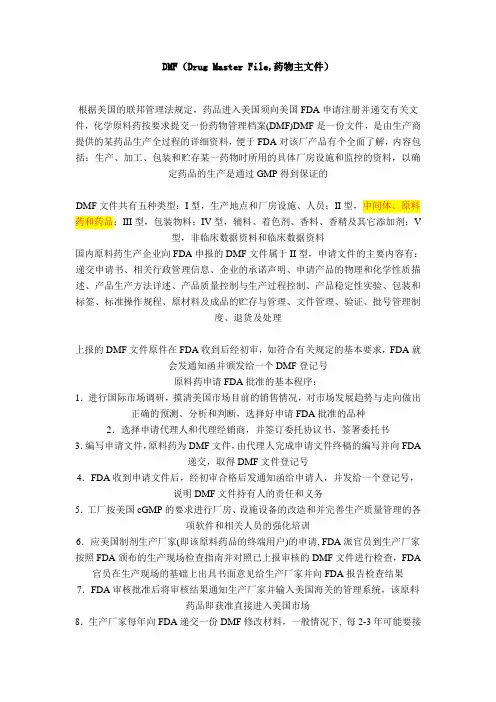 DMF(Drug Master File