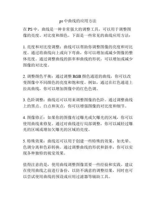 ps中曲线的应用方法