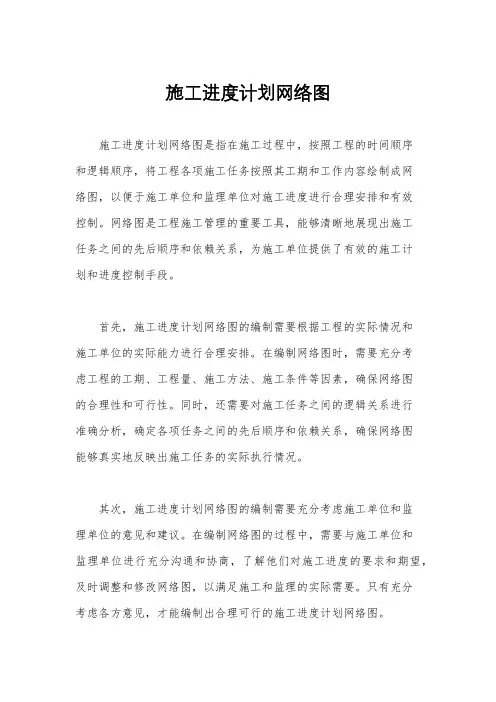 施工进度计划网络图