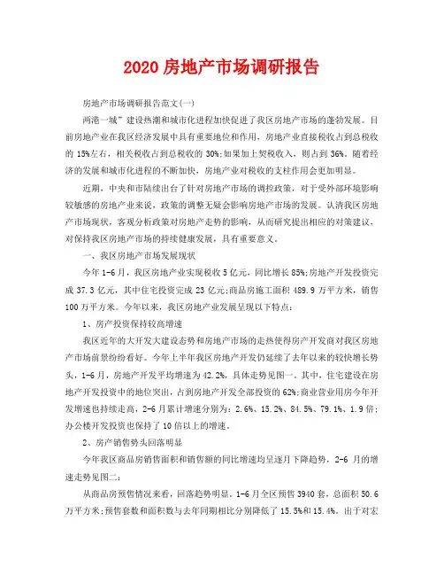 2020房地产市场调研报告