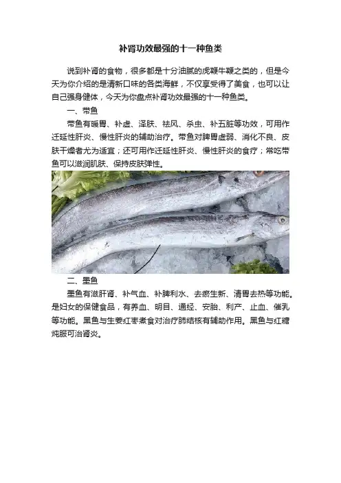 补肾功效最强的十一种鱼类