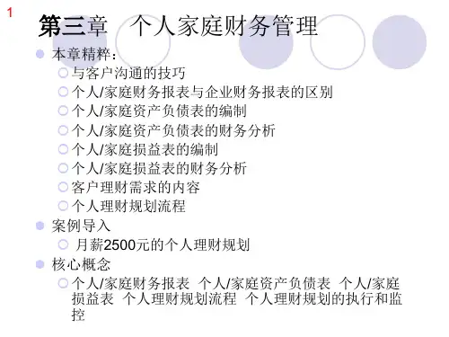 第三章个人家庭财务管理