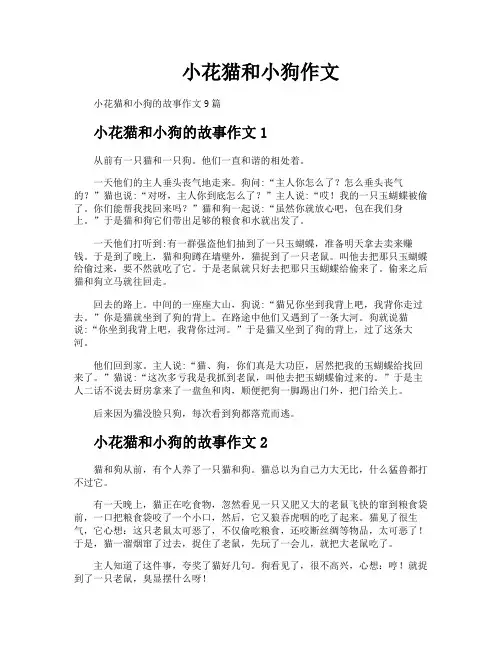 小花猫和小狗作文