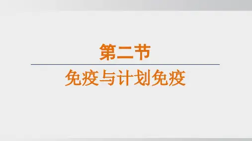 2025年春人教版八年级生物下册 8.1.2 免疫与计划免疫(课件)