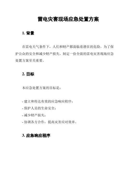雷电灾害现场应急处置方案