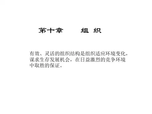 第十章组织工作