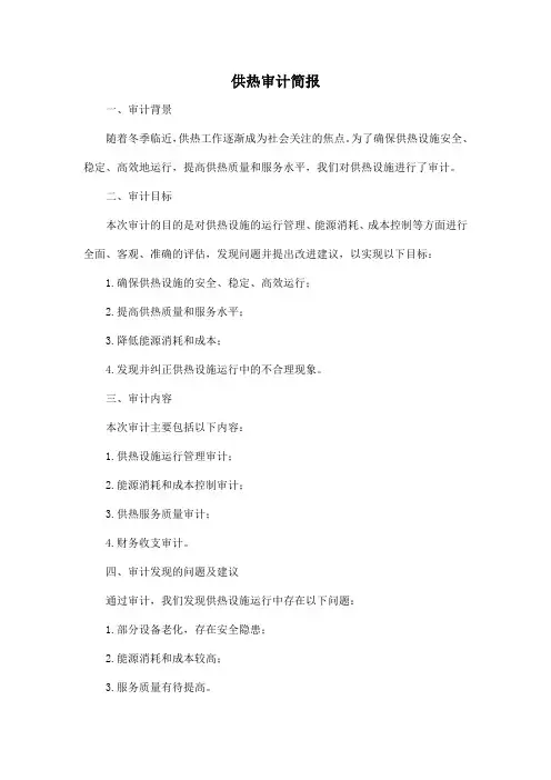 供热审计简报