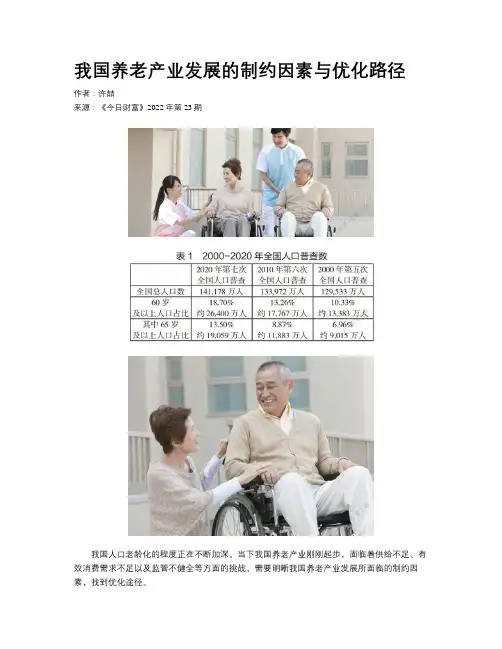我国养老产业发展的制约因素与优化路径