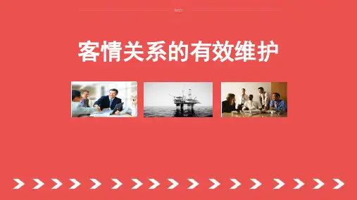 客情关系的有效维护ppt课件