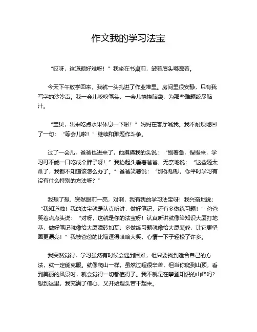 作文我的学习法宝