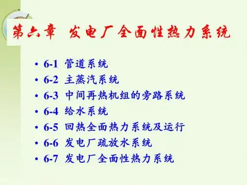 发电厂的全面性热力系统PPT课件