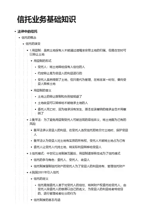 信托业务基础知识