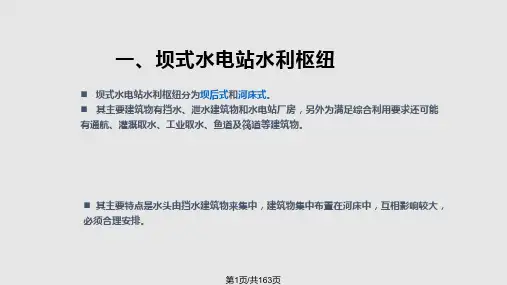水电站水利枢纽概述PPT课件