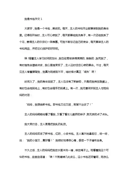 我是书包作文(集合15篇)