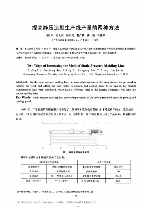 提高静压造型生产线产量的两种方法