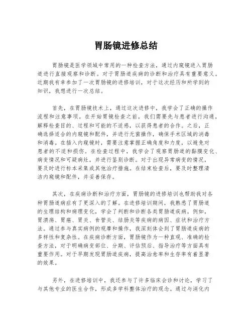 胃肠镜进修总结