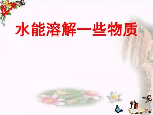 四年级科学上册2.1水能溶解一些物质 PPT精品课件3教科版