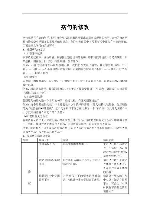 病句的修改 (1)