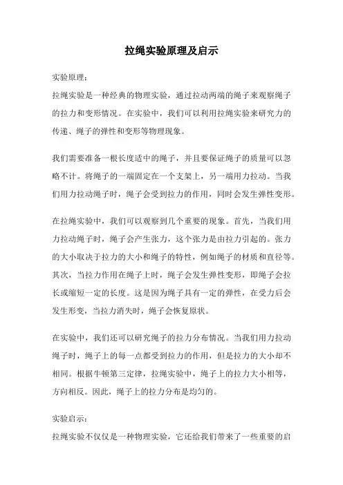 拉绳实验原理及启示