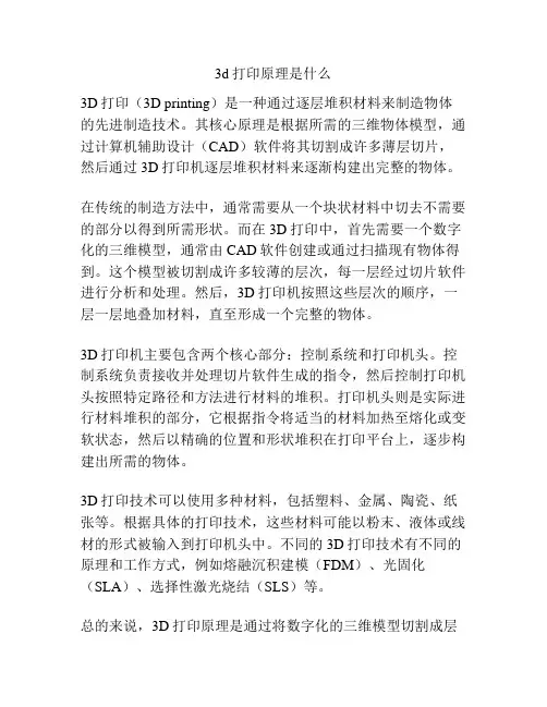 3d打印原理是什么