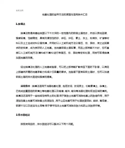 地基处理方法汇总