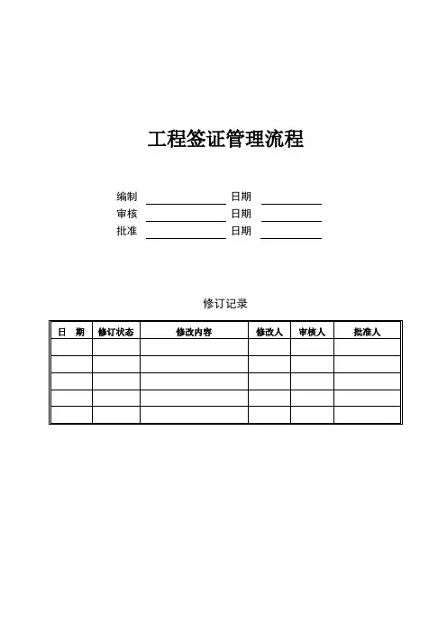 工程签证管理流程