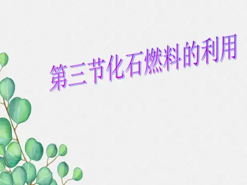 《化石燃料的利用》课件 (公开课专用)2022年沪教版 沪教版