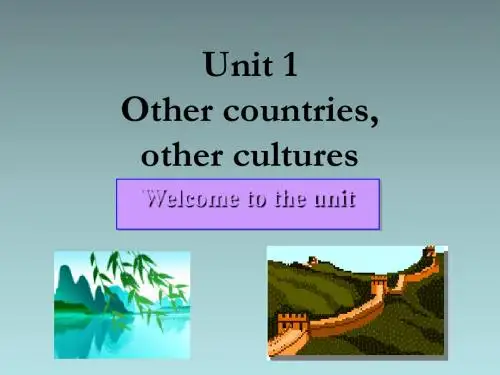 译林牛津版高中英语选修9：U1 Welcome to the unit (2)全面版