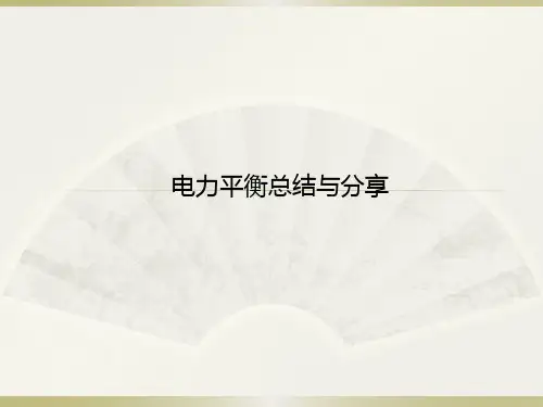 电力平衡与电流效率培训PPT