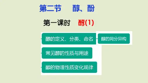 【高中化学】醇 高二化学同步课件(人教版2019选择性必修3)