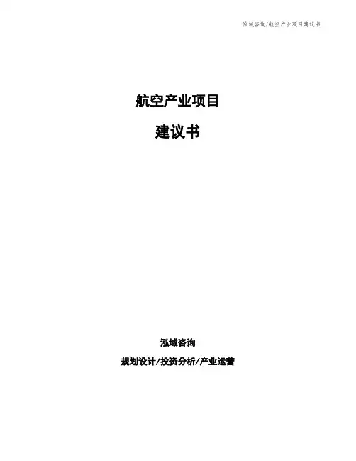 航空产业项目建议书