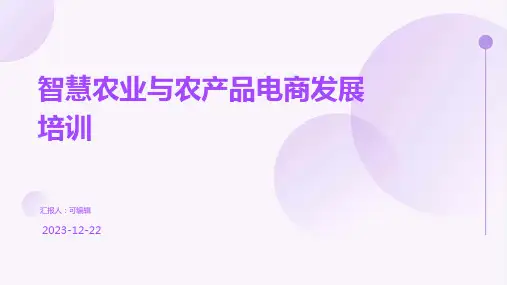 智慧农业与农产品电商发展培训ppt