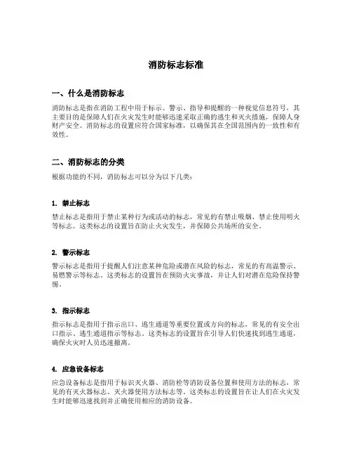 消防标志标准