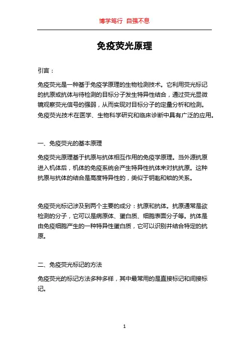 免疫荧光原理