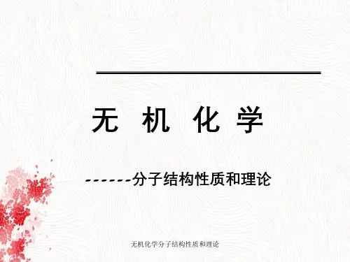 无机化学分子结构性质与理论