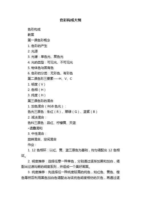 色彩构成大纲
