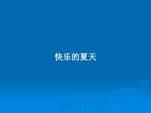 快乐的夏天PPT教案
