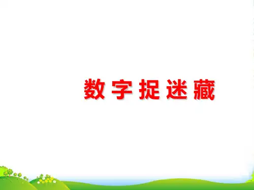 幼儿园数字捉迷藏-优质(绘本)课件