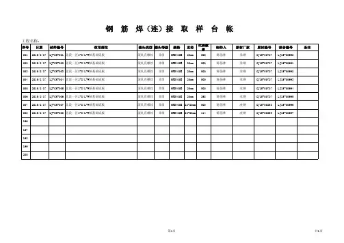 钢筋连接台账