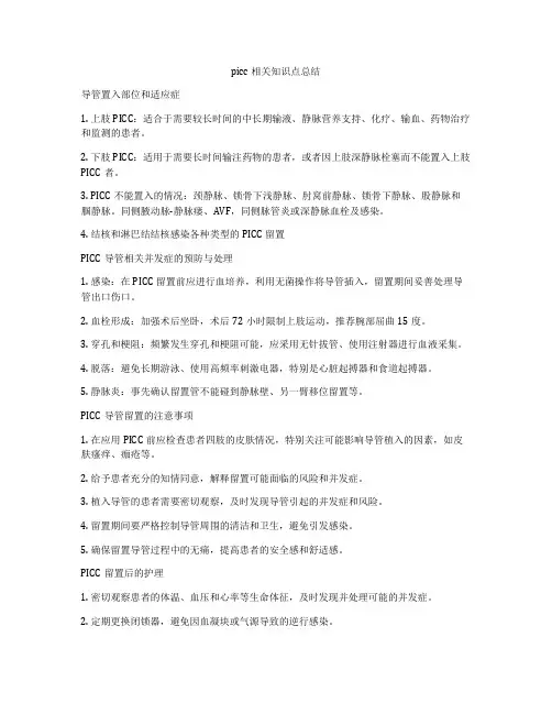 picc相关知识点总结