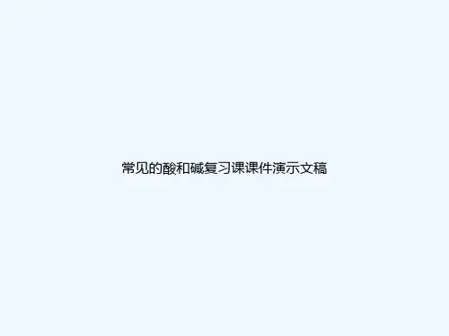 常见的酸和碱复习课课件演示文稿