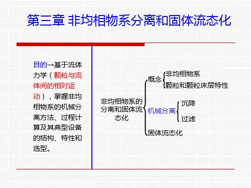 化工原理 第三章 非均相物系的分离和固体流态化