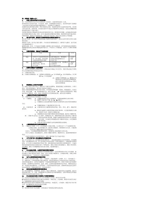 生态学简答题