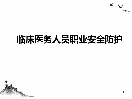 临床医务人员职业安全防护培训ppt课件