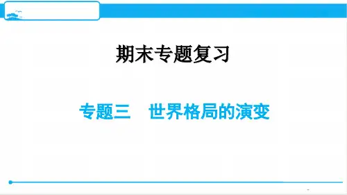 最新人教版九年级下册历史期末复习——专题三 世界格局的演变
