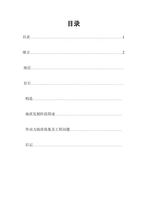 大学生地质实习报告(南京)