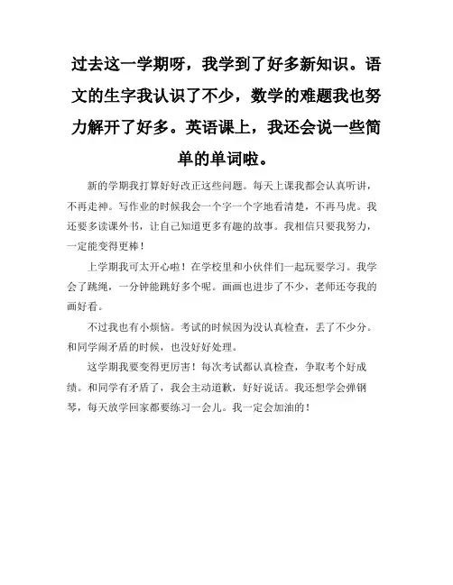 总结和打算作文400个字左右